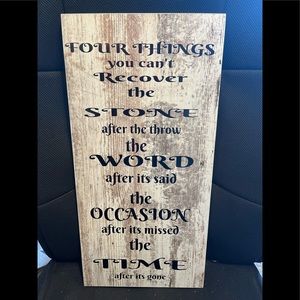 Four things you can recover wood sign